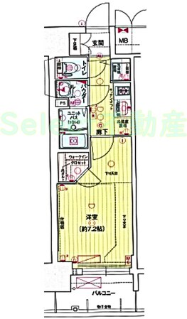 太閤通駅 徒歩5分 8階の物件間取画像